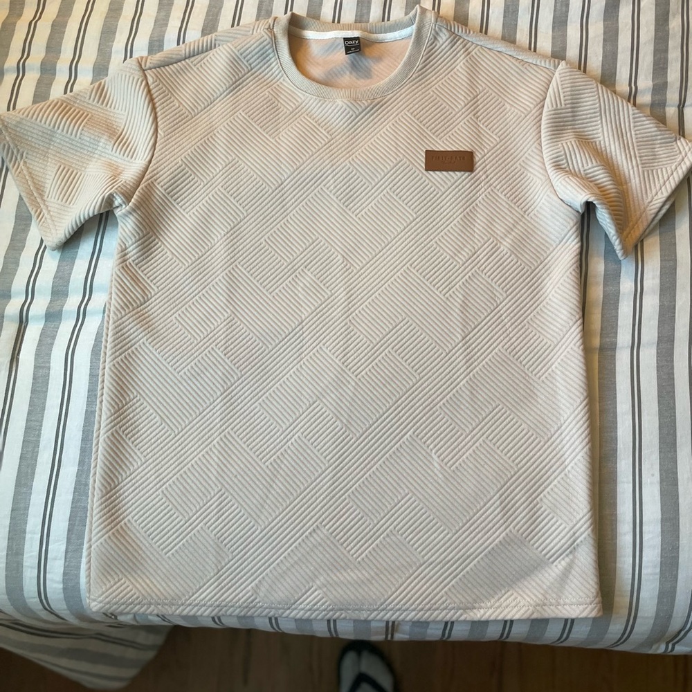 Men's Beige Patterned Shirt